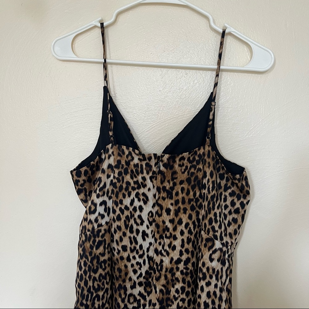 Express Leopard Print Slip Dress Medium - image 8